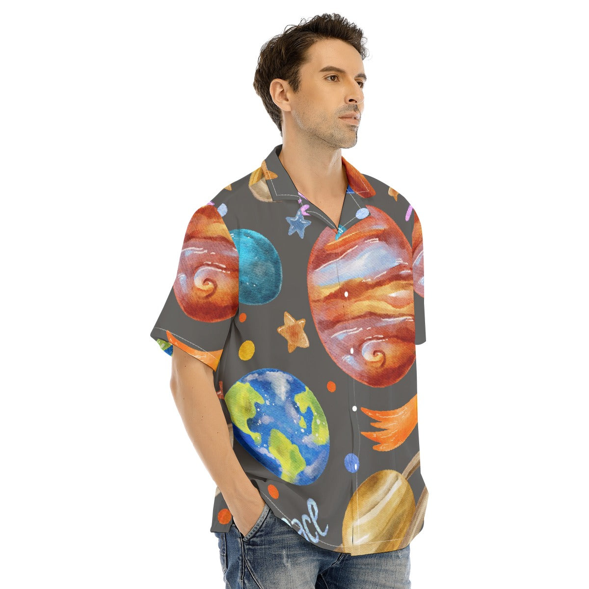 Hawaiian Shirt With Button Closure