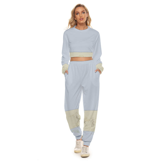 Women's Crop Sweatshirt Suit