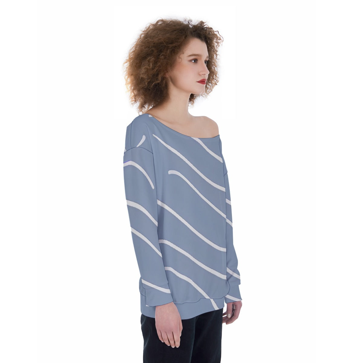 Oversized Women's Off-Shoulder Sweatshirt