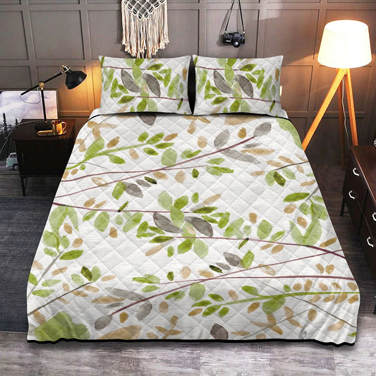 Quilt & Pillow Cases With  Edge-wrapping Strips