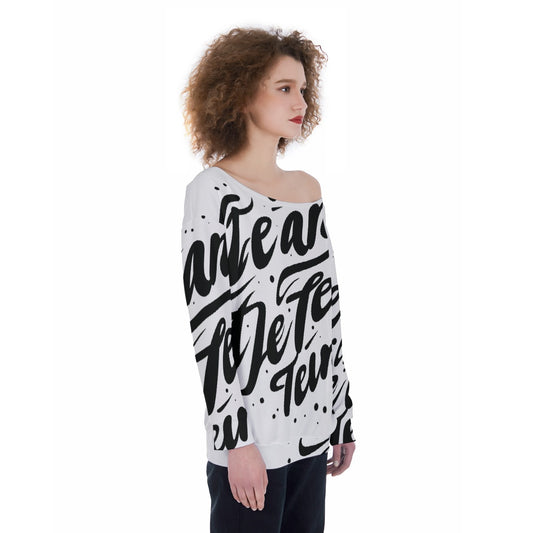 Oversized Women's Off-Shoulder Sweatshirt