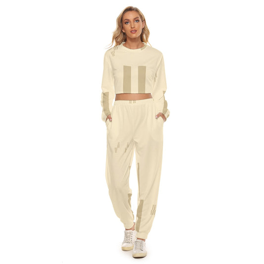 Women's Crop Sweatshirt Suit