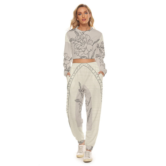 Women's Crop Sweatshirt Suit