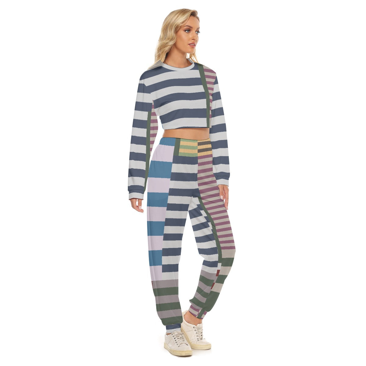 Women's Crop Sweatshirt Suit