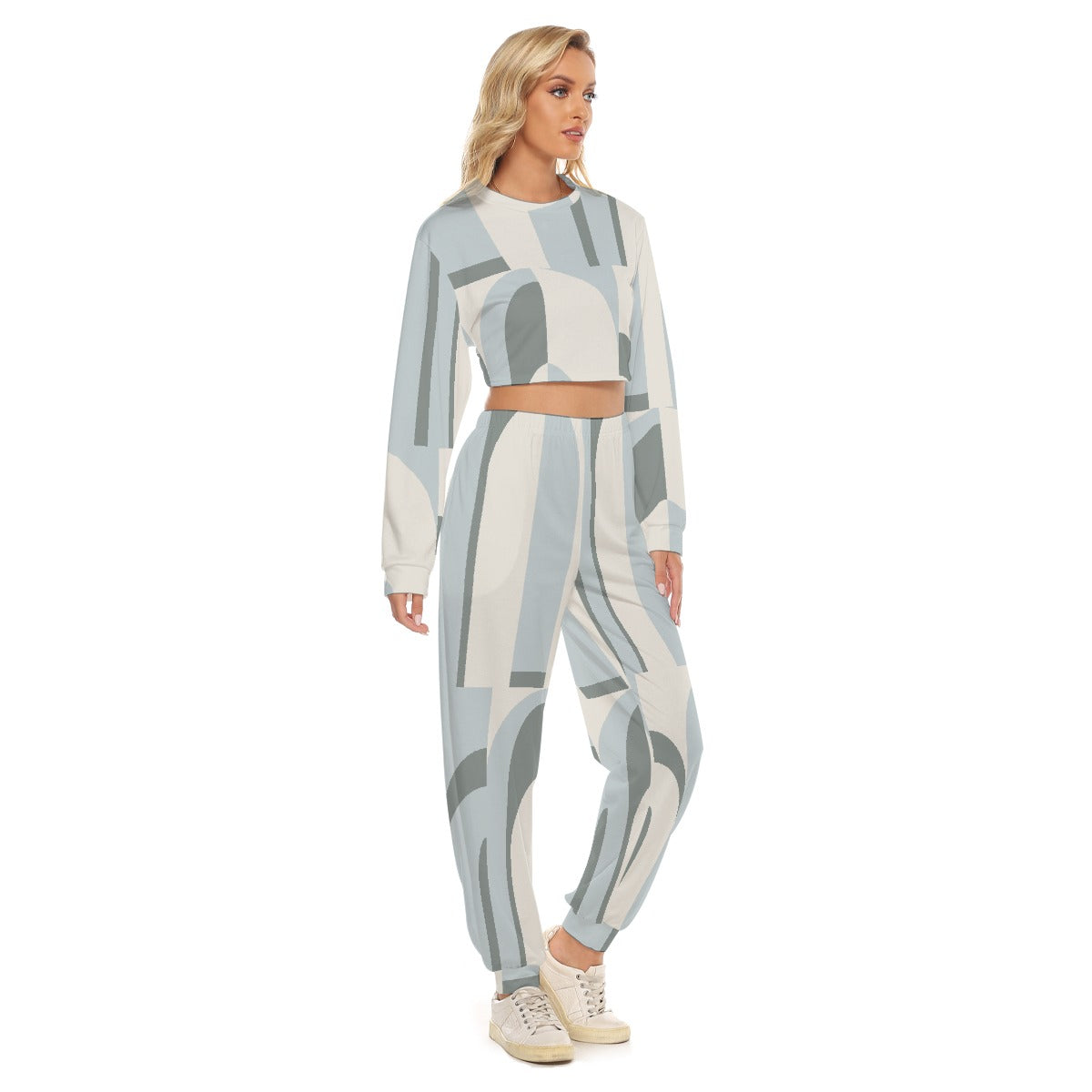 Women's Crop Sweatshirt Suit