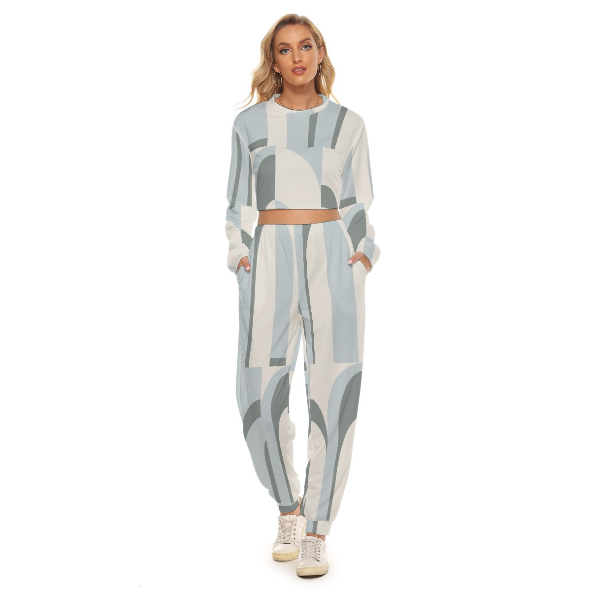 Women's Crop Sweatshirt Suit