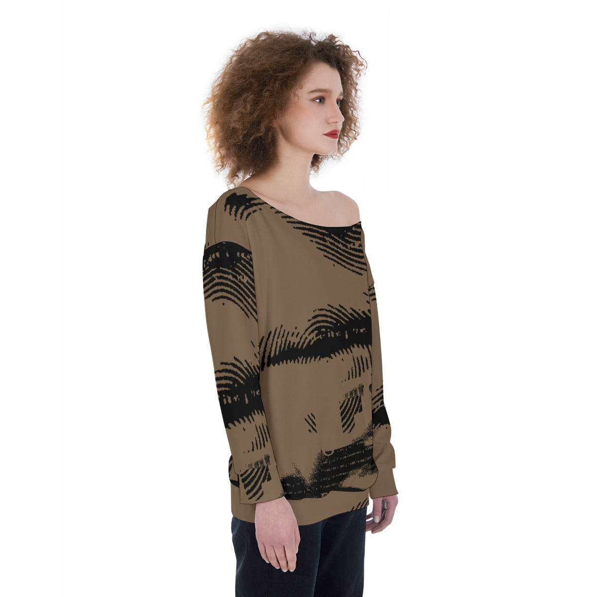 Oversized Women's Off-Shoulder Sweatshirt