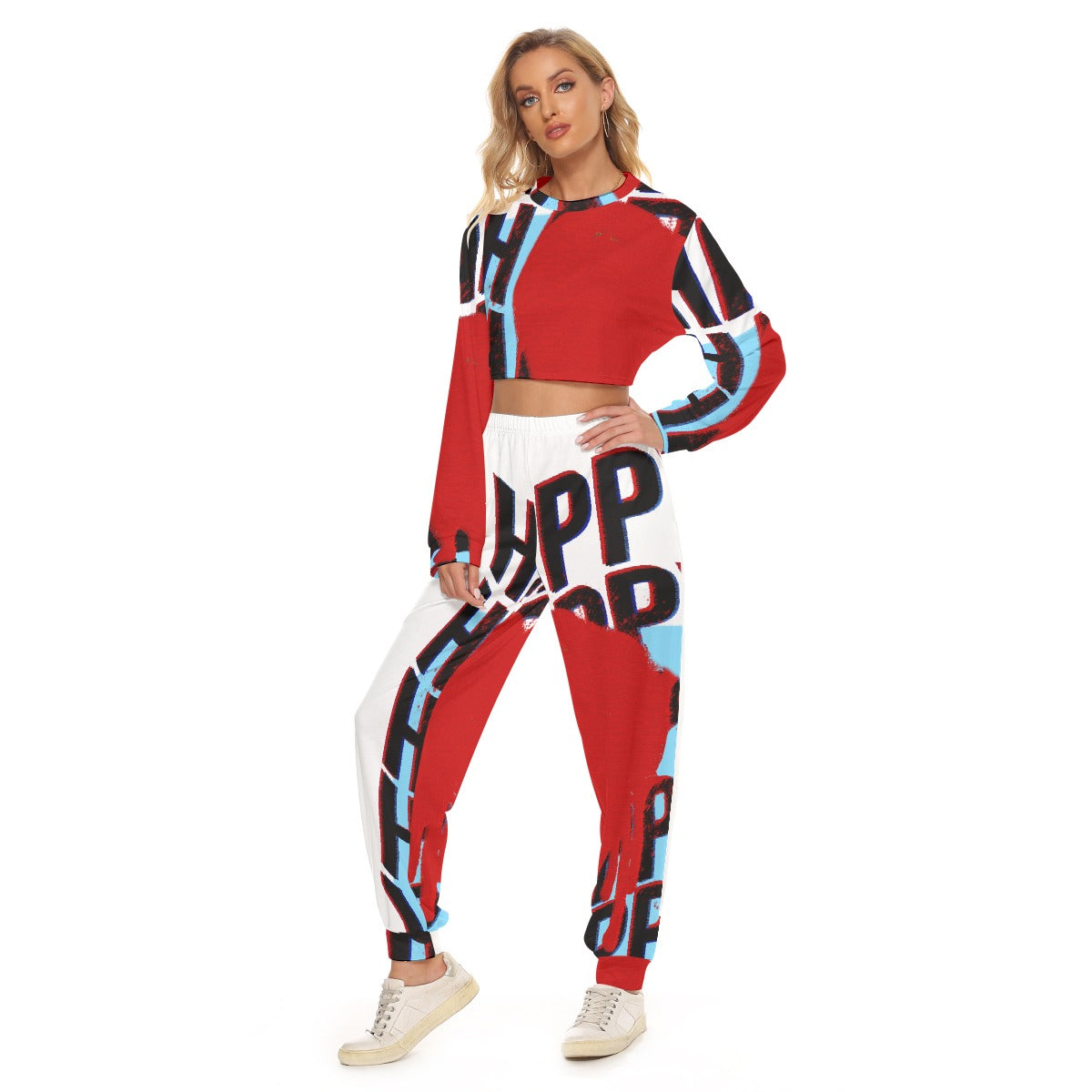 Women's Crop Sweatshirt Suit