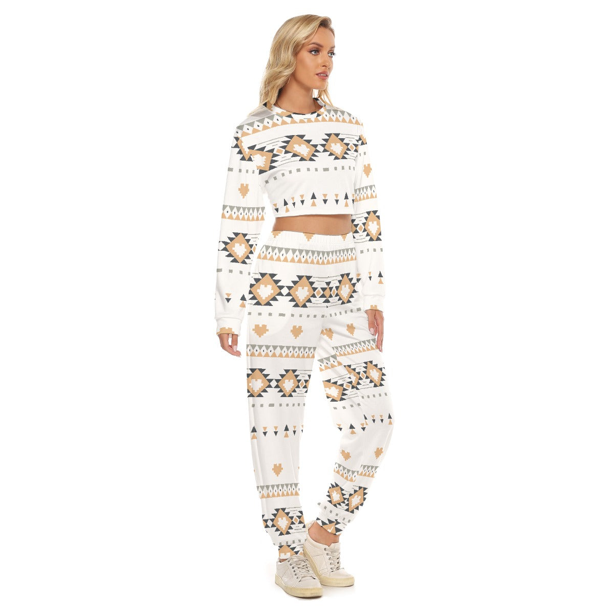 Women's Crop Sweatshirt Suit