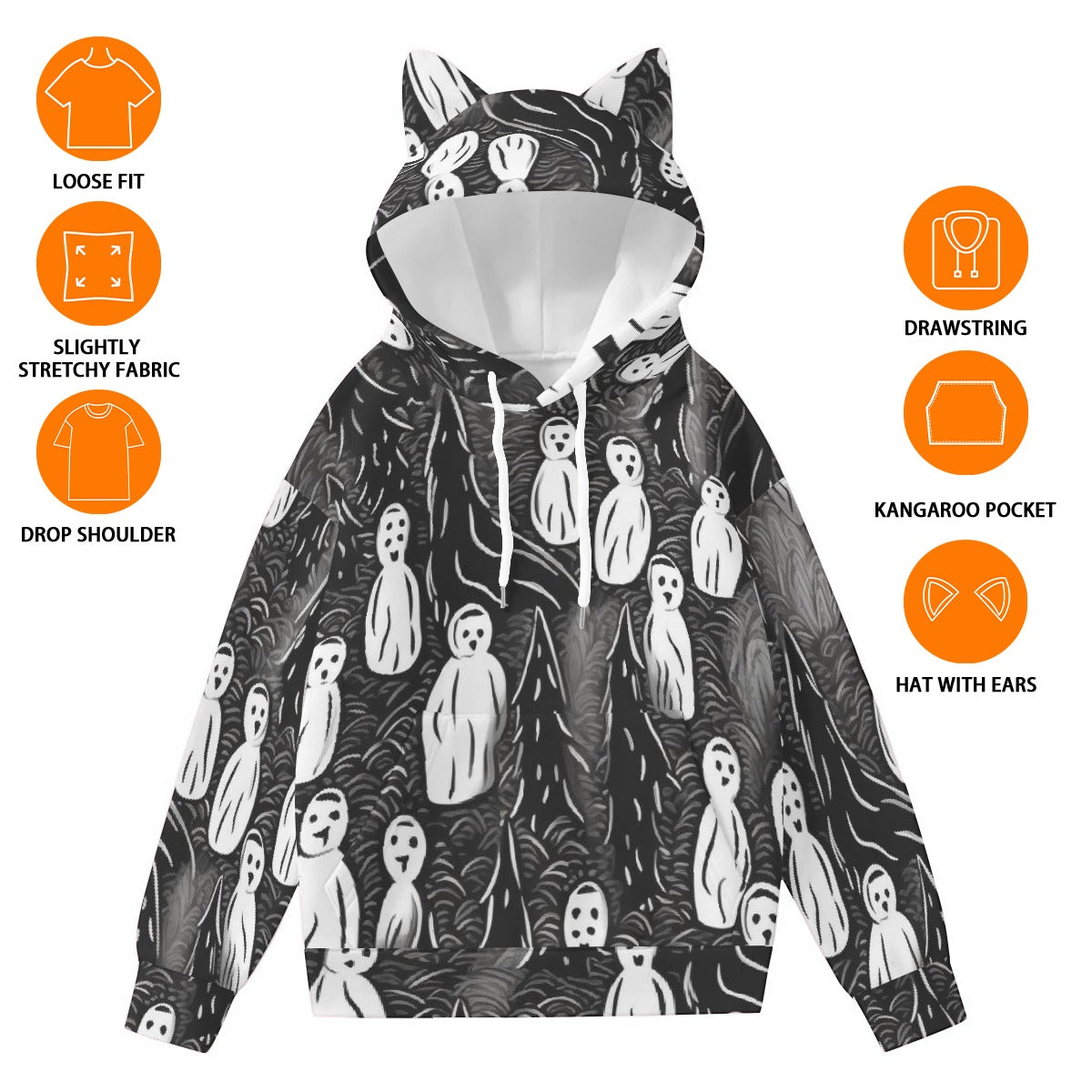 Women’s Hoodie With Decorative Ears