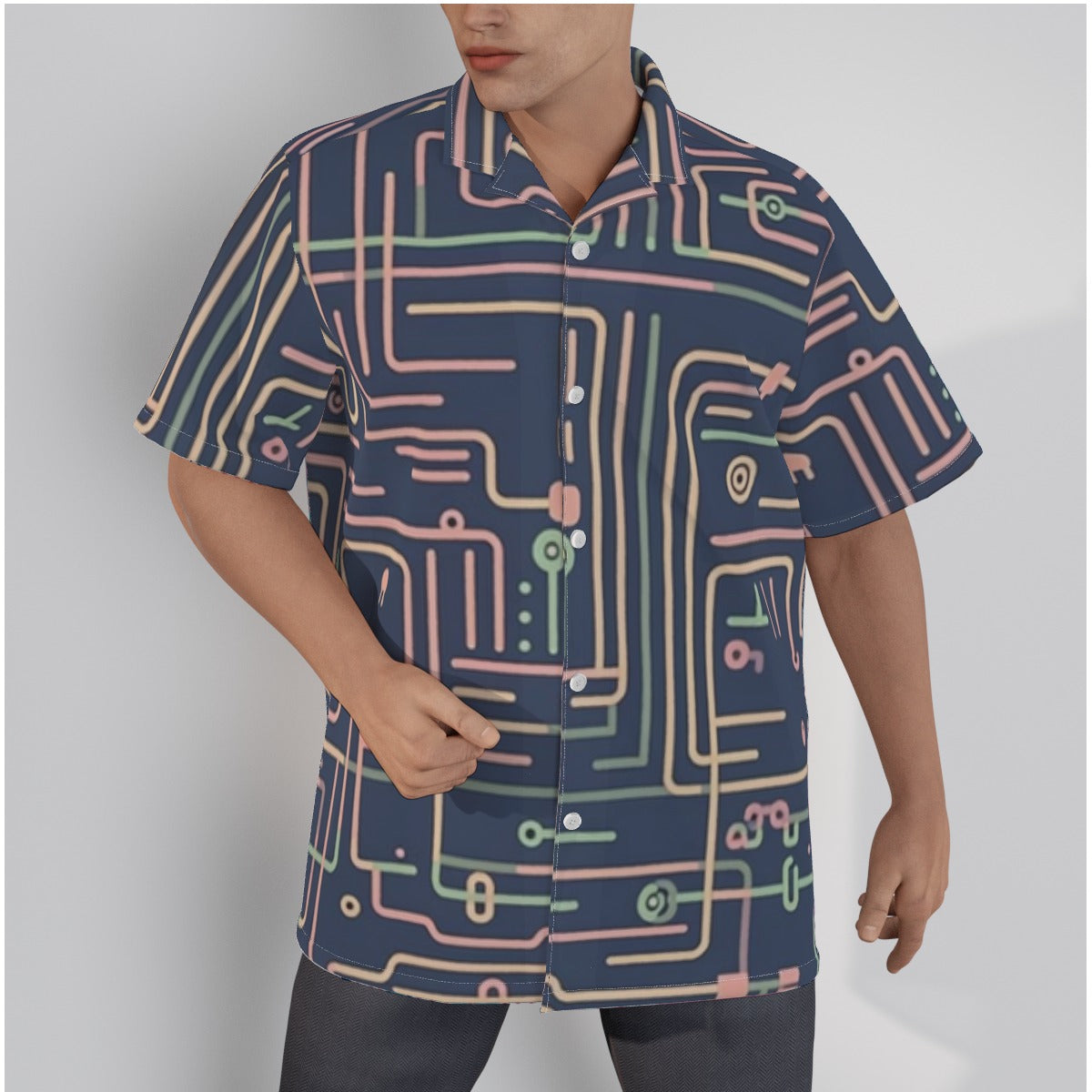 Hawaiian Shirt With Button Closure