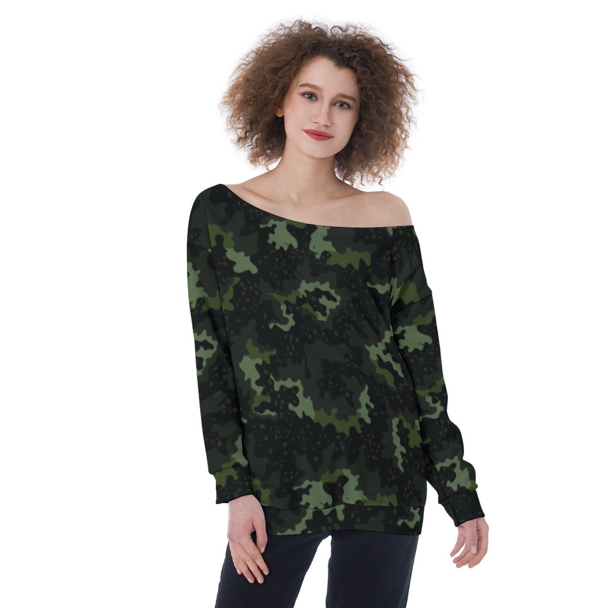 Oversized Women's Off-Shoulder Sweatshirt