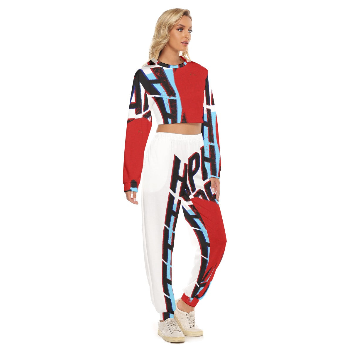 Women's Crop Sweatshirt Suit