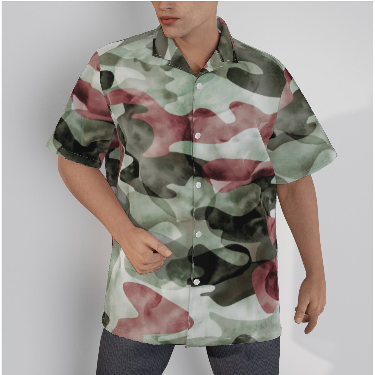 Hawaiian Shirt With Button Closure