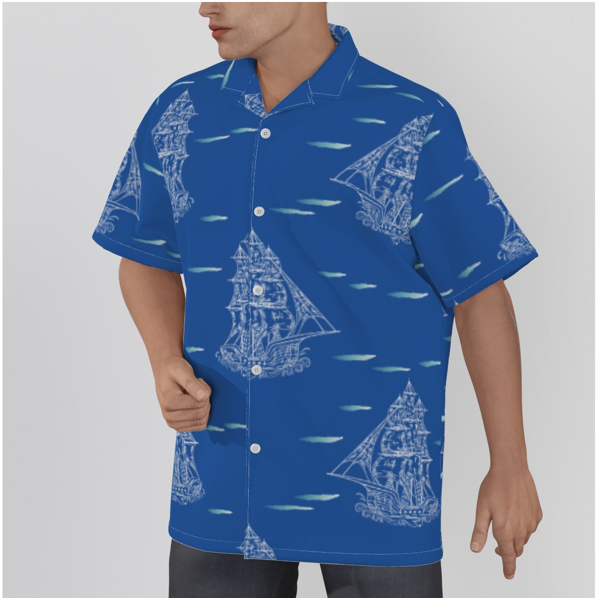 Hawaiian Shirt With Button Closure