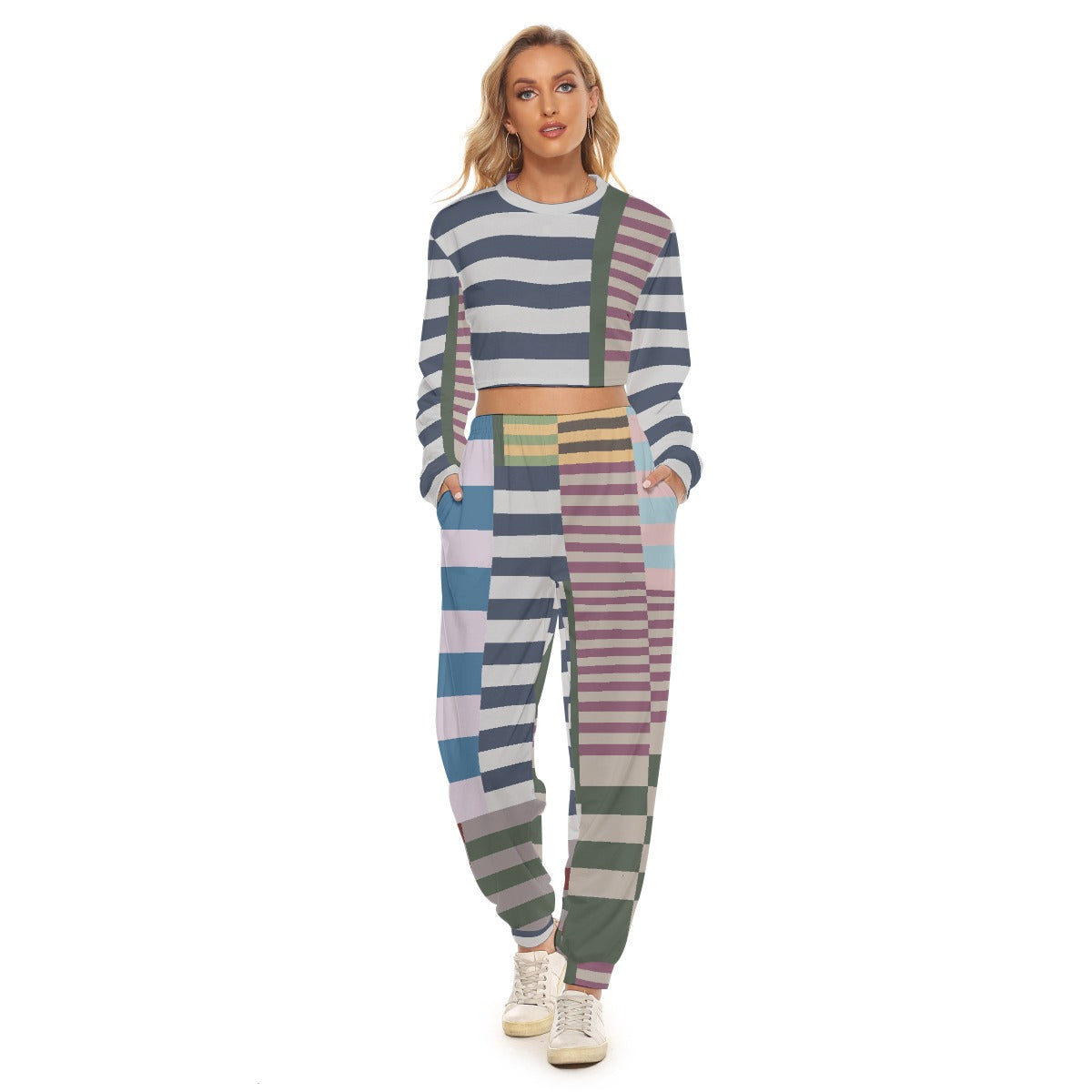 Women's Crop Sweatshirt Suit