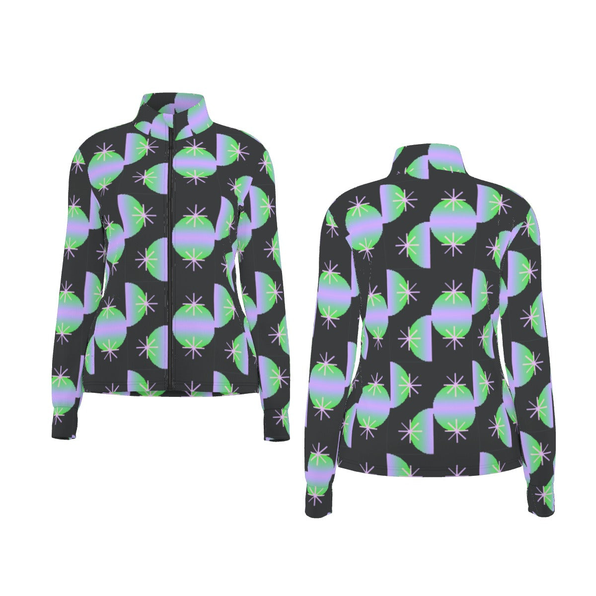 All-Over Print Women's Long Sleeve Thumbhole Jacket