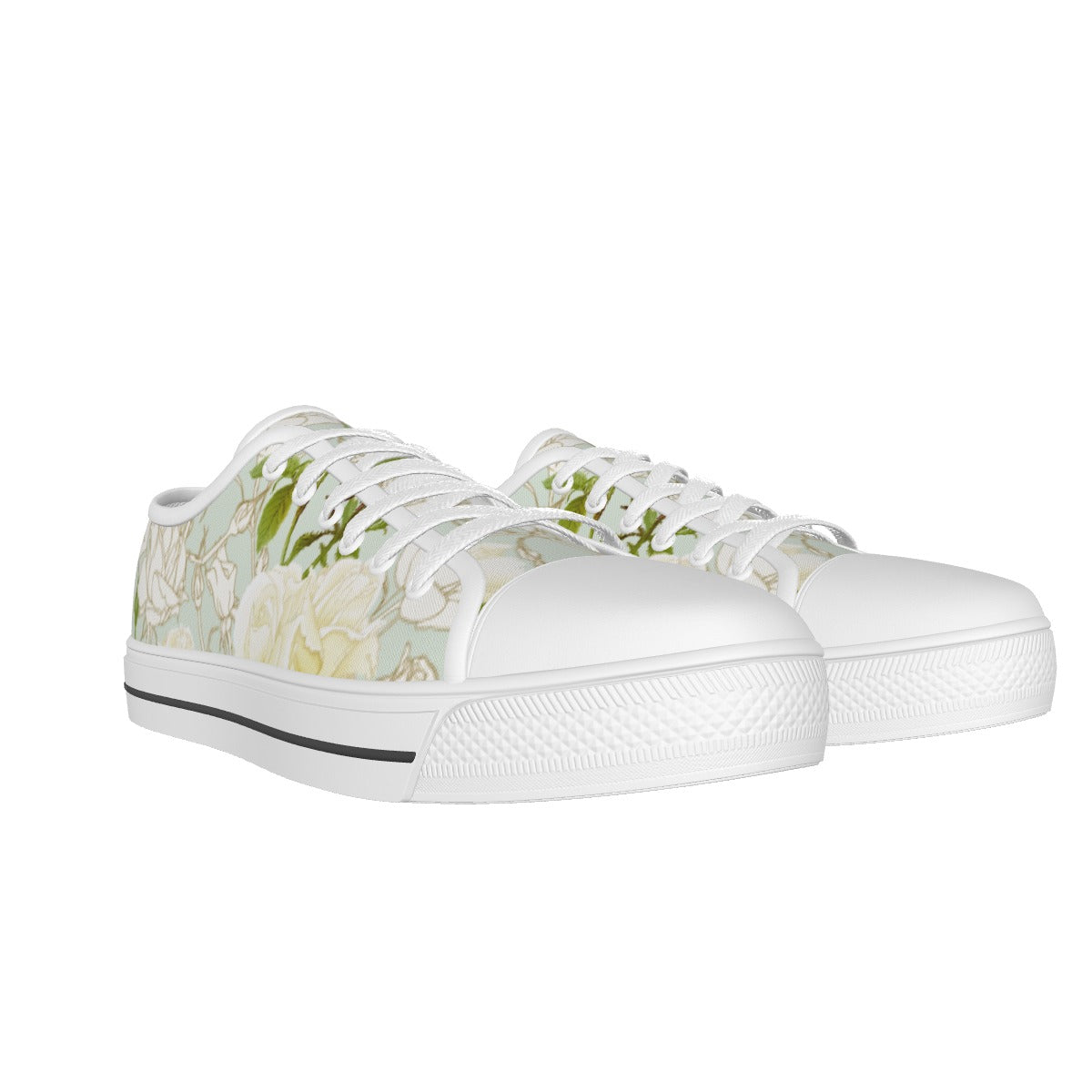 Women's White Sole Canvas Shoes