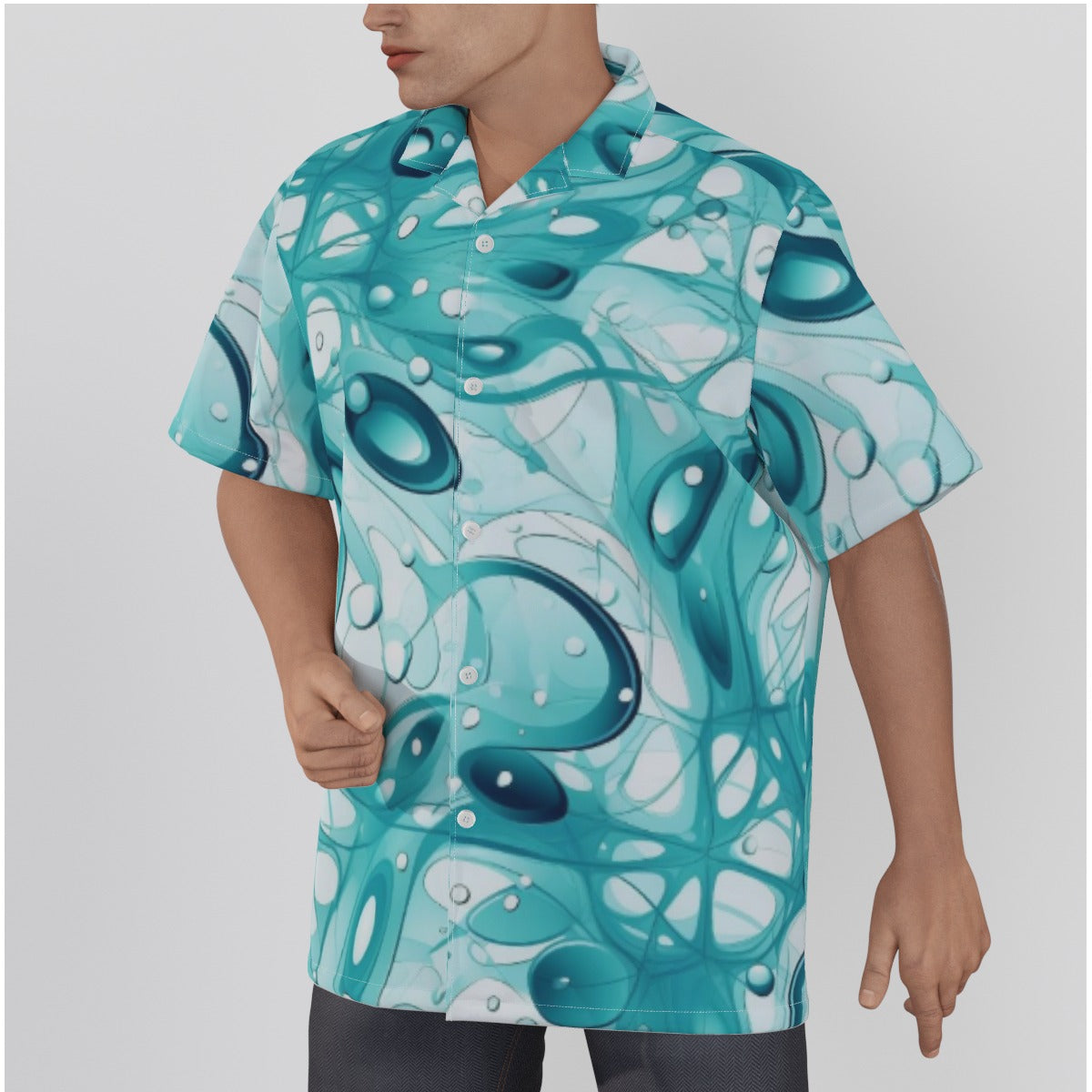 Hawaiian Shirt With Button Closure