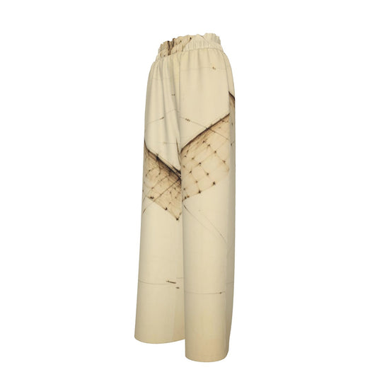 Faux Silk Wide-Leg Pants