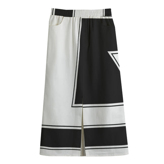 Women's Front Mid-slit Skirt | 245GSM Cotton