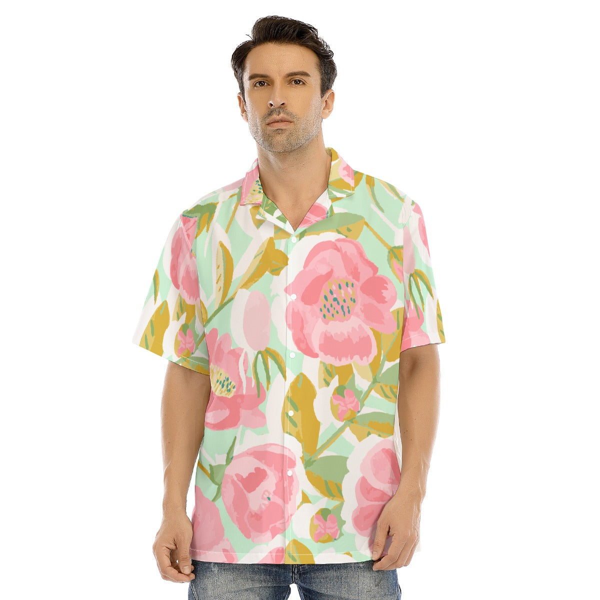 Hawaiian Shirt With Button Closure