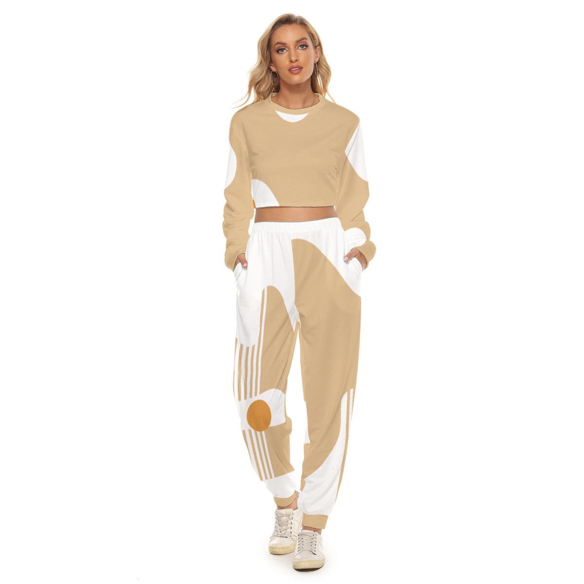 Women's Crop Sweatshirt Suit