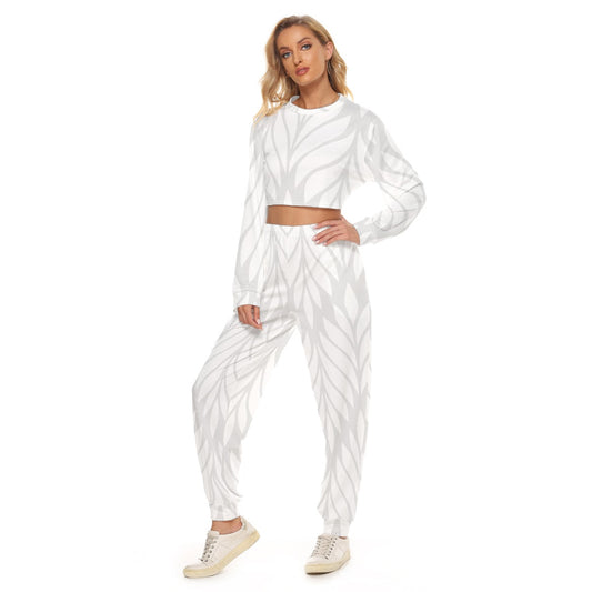 Women's Crop Sweatshirt Suit