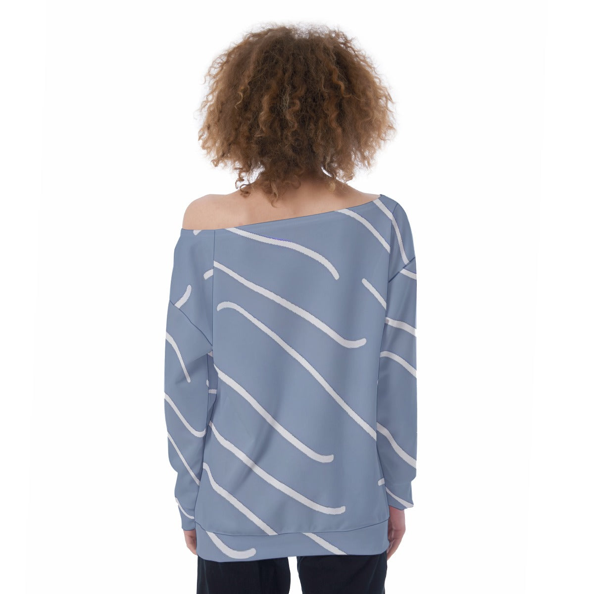 Oversized Women's Off-Shoulder Sweatshirt