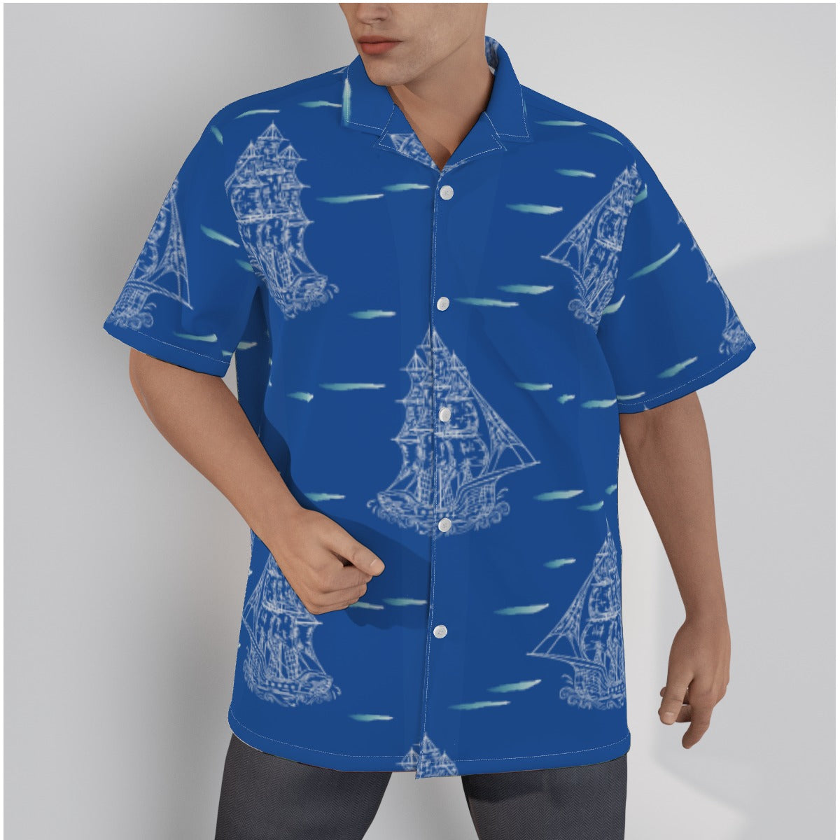 Hawaiian Shirt With Button Closure