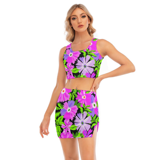 Women's Camisole And Hip Skirt Suit