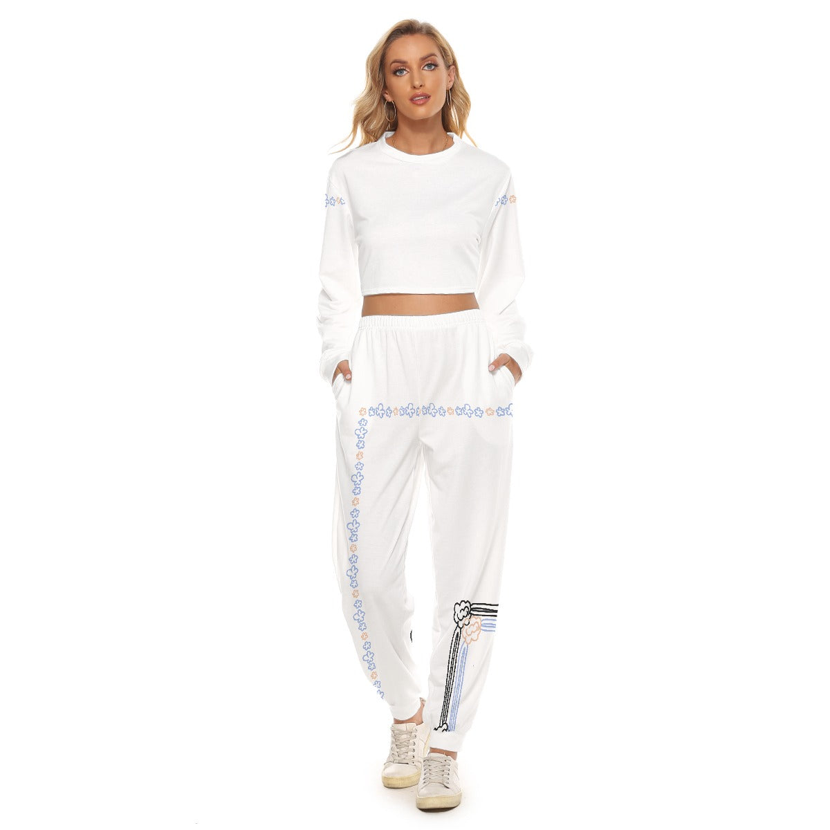 Women's Crop Sweatshirt Suit