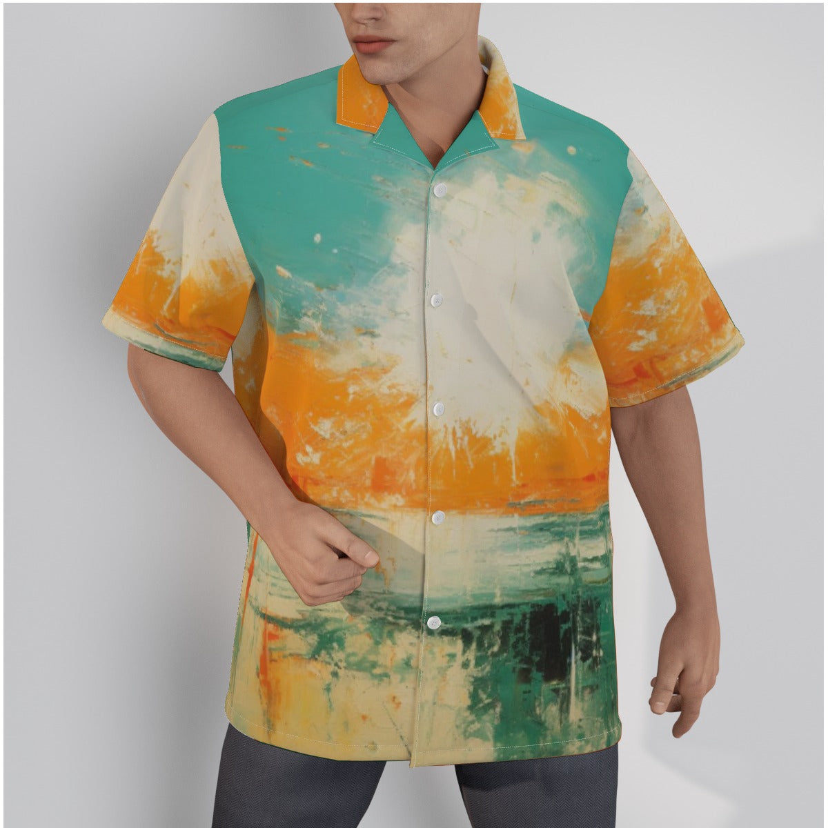 Hawaiian Shirt With Button Closure