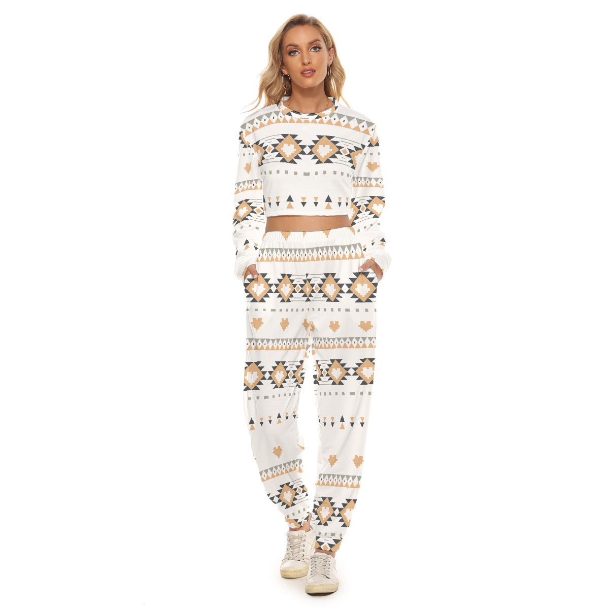 Women's Crop Sweatshirt Suit