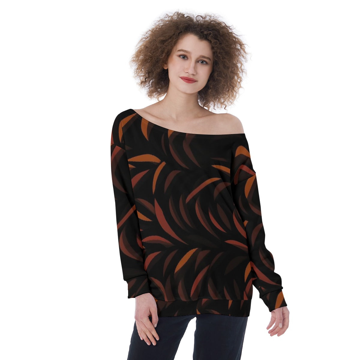 Oversized Women's Off-Shoulder Sweatshirt