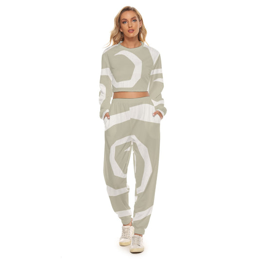 Women's Crop Sweatshirt Suit