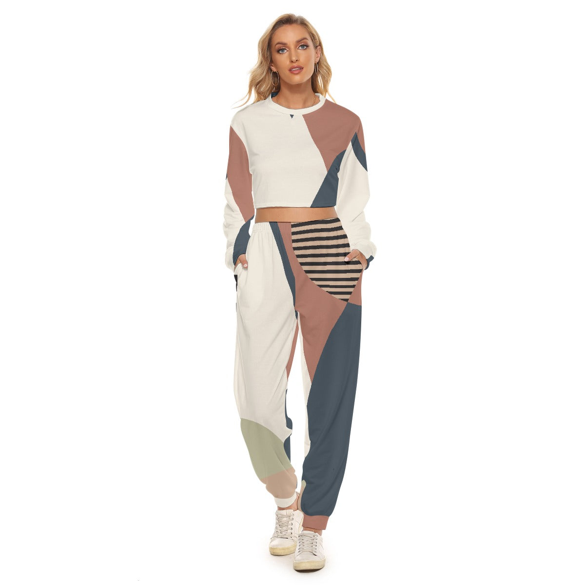 Women's Crop Sweatshirt Suit