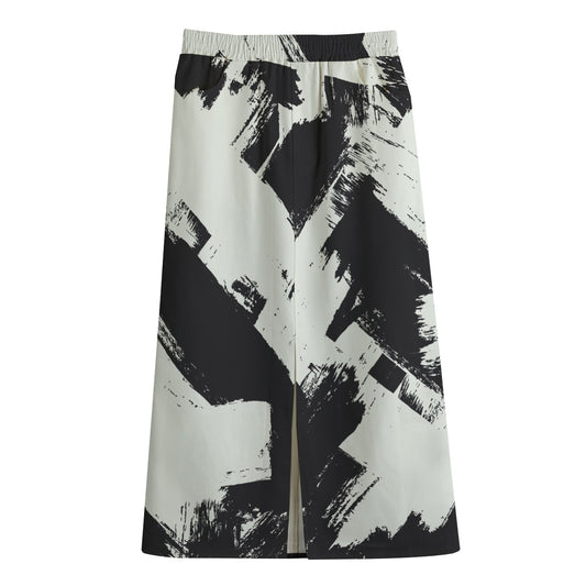 Women's Front Mid-slit Skirt | 245GSM Cotton