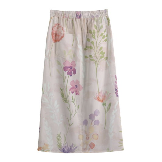 Women's Front Mid-slit Skirt | 245GSM Cotton