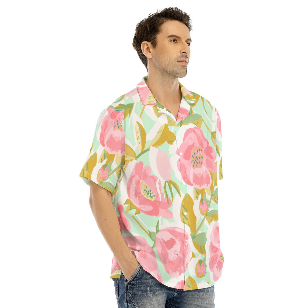 Hawaiian Shirt With Button Closure