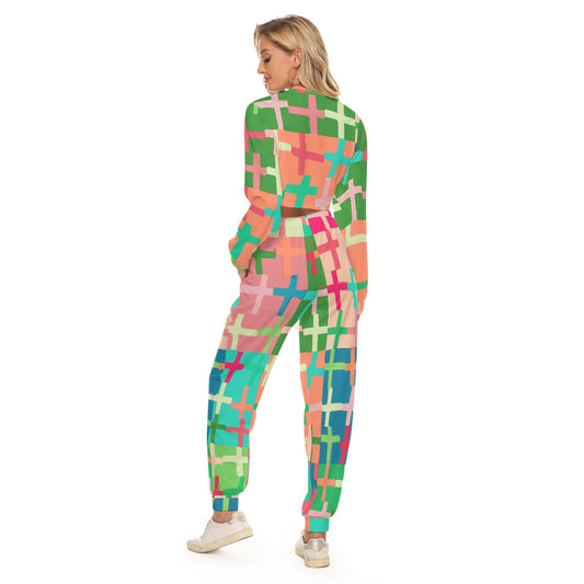 Women's Crop Sweatshirt Suit