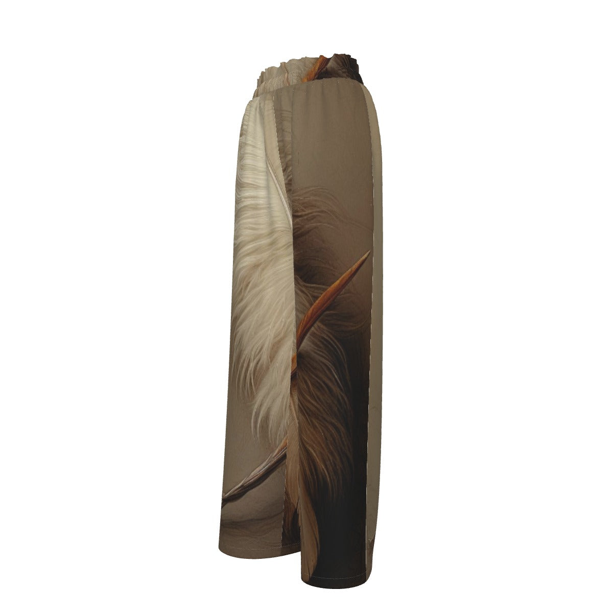 Faux Silk Wide-Leg Pants