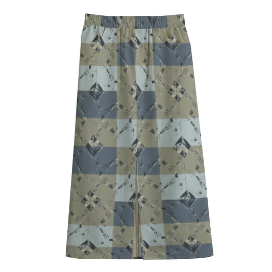 Women's Front Mid-slit Skirt | 245GSM Cotton