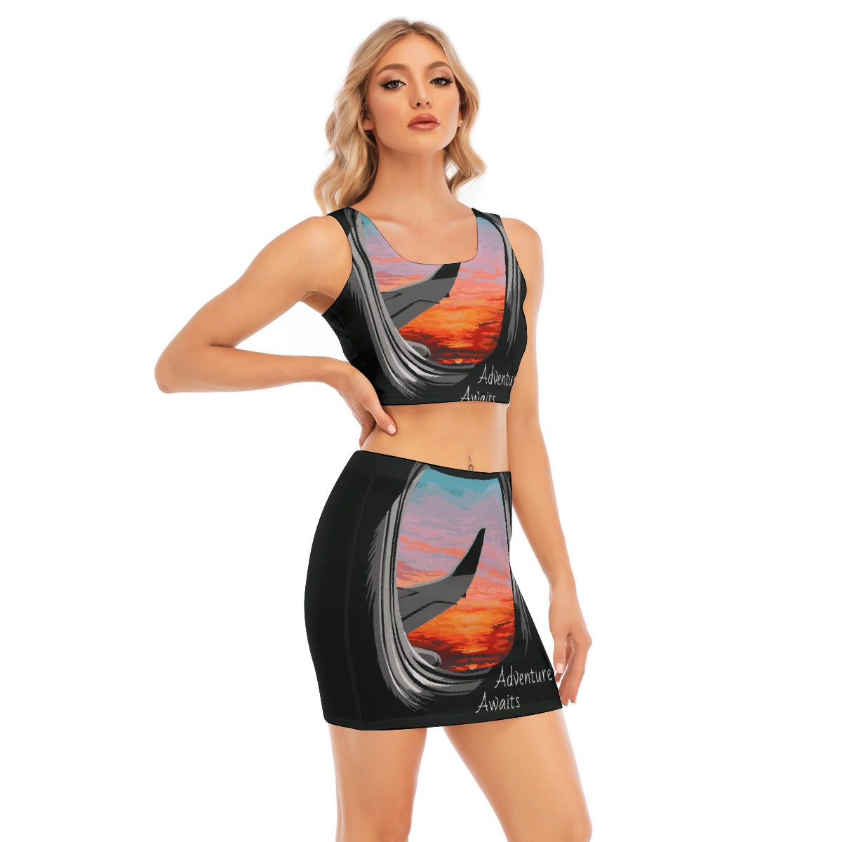 Women's Camisole And Hip Skirt Suit