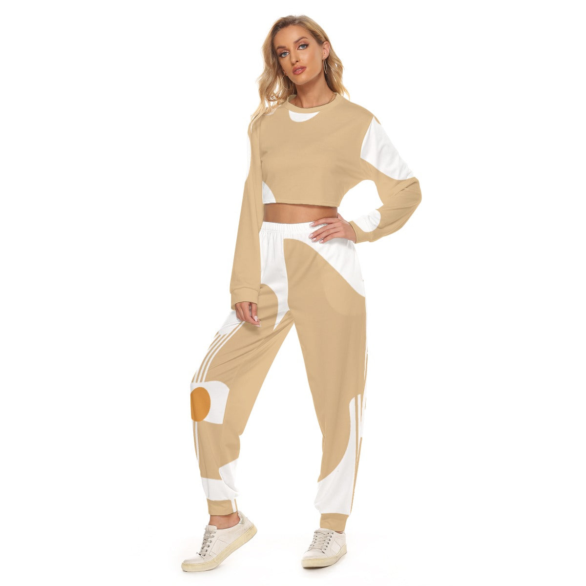 Women's Crop Sweatshirt Suit