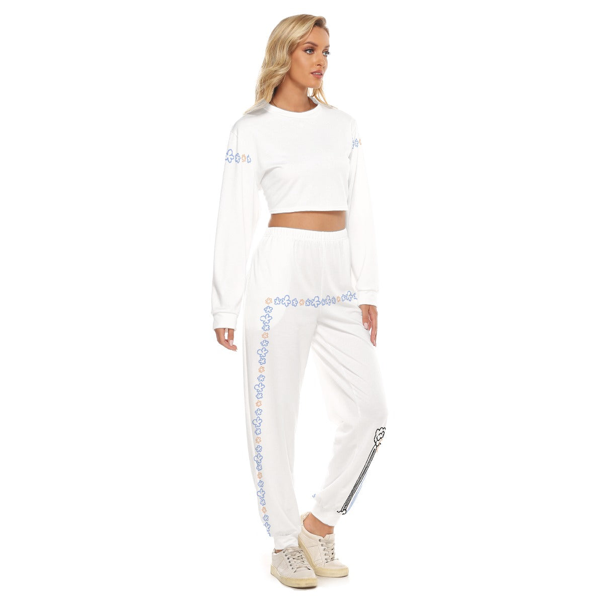 Women's Crop Sweatshirt Suit