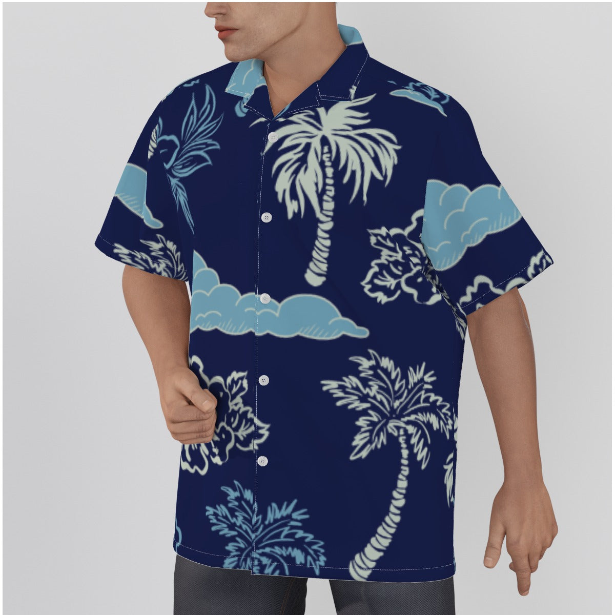 Hawaiian Shirt With Button Closure