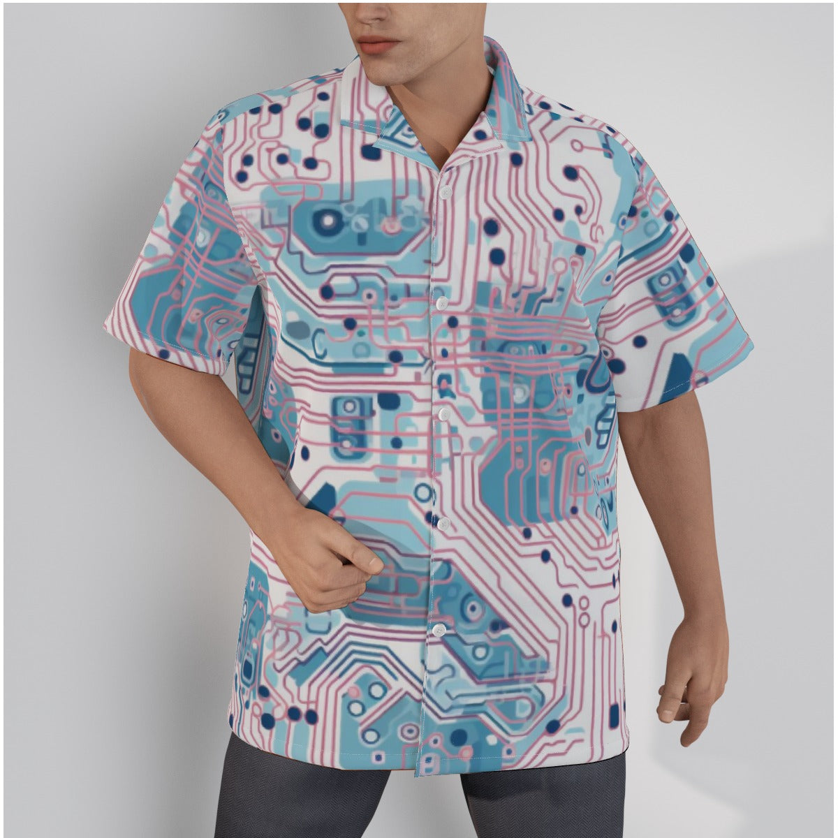 Hawaiian Shirt With Button Closure