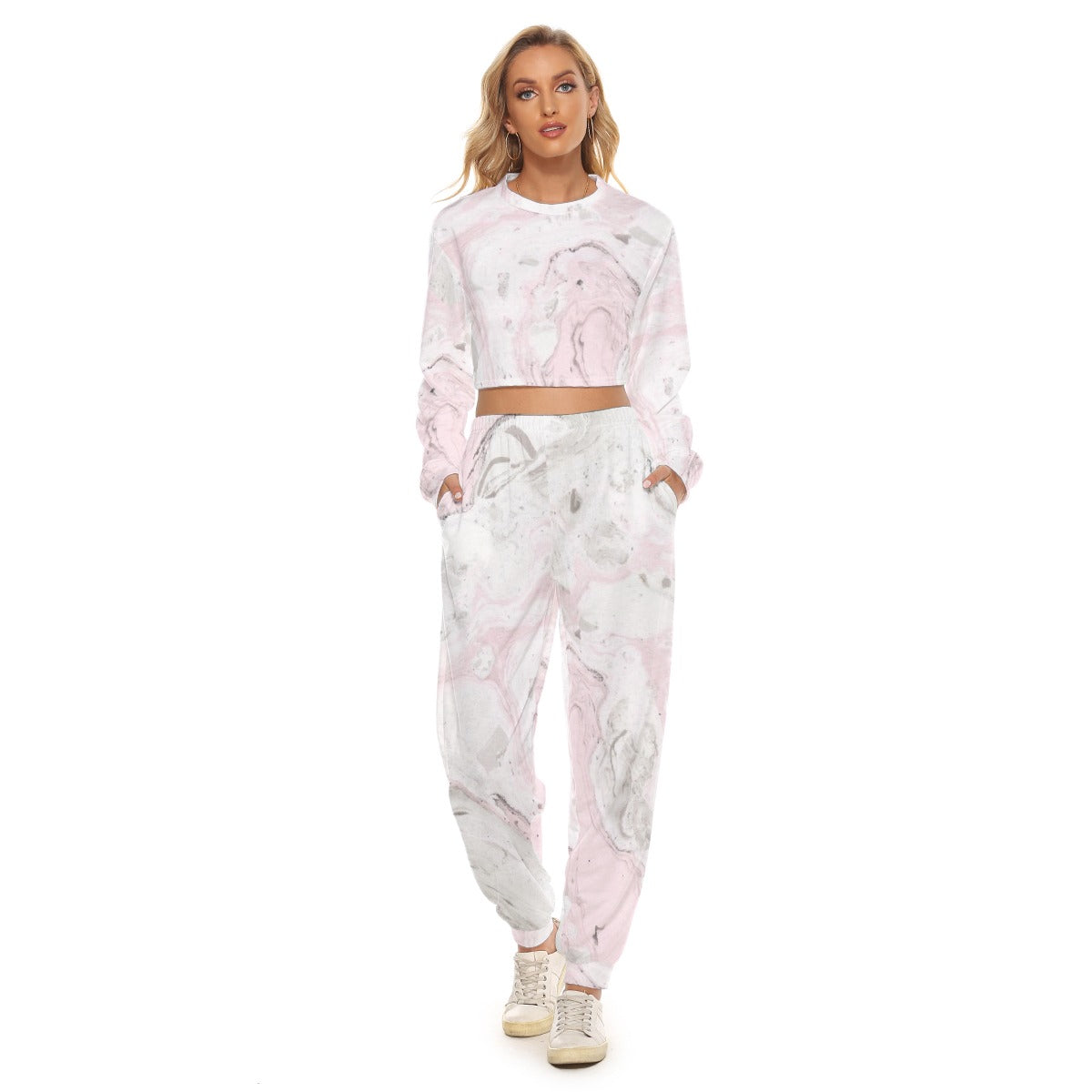 Women's Crop Sweatshirt Suit