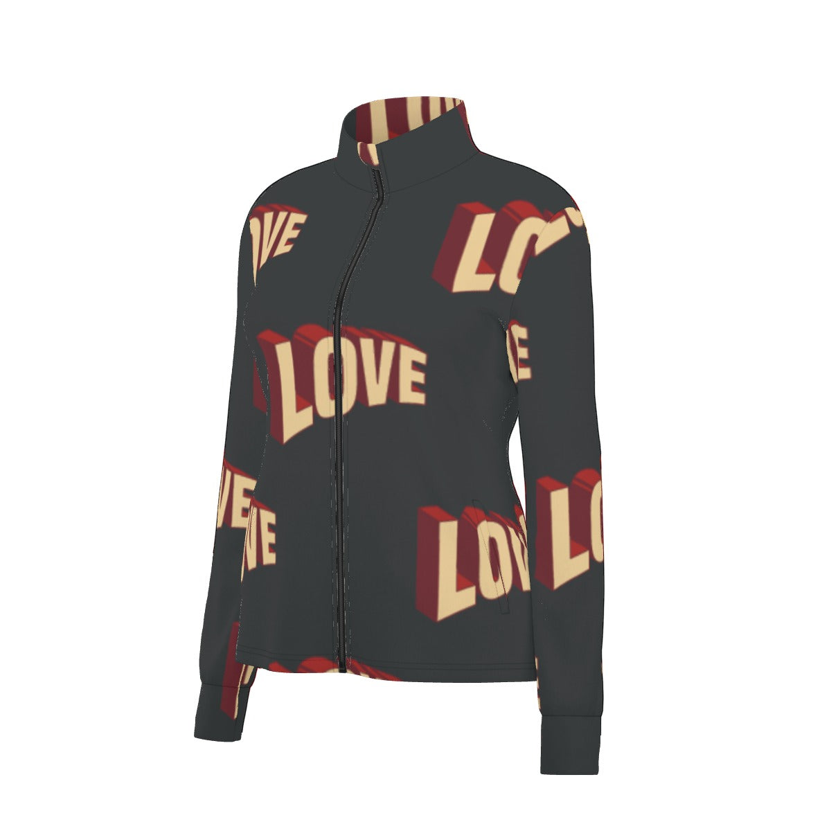 All-Over Print Women's Long Sleeve Thumbhole Jacket